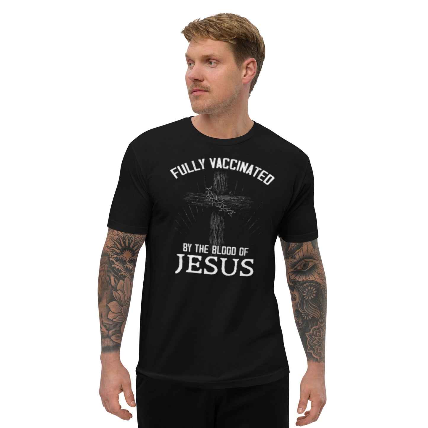 Fully Vaccinated by the Blood of God Short Sleeve T-shirt