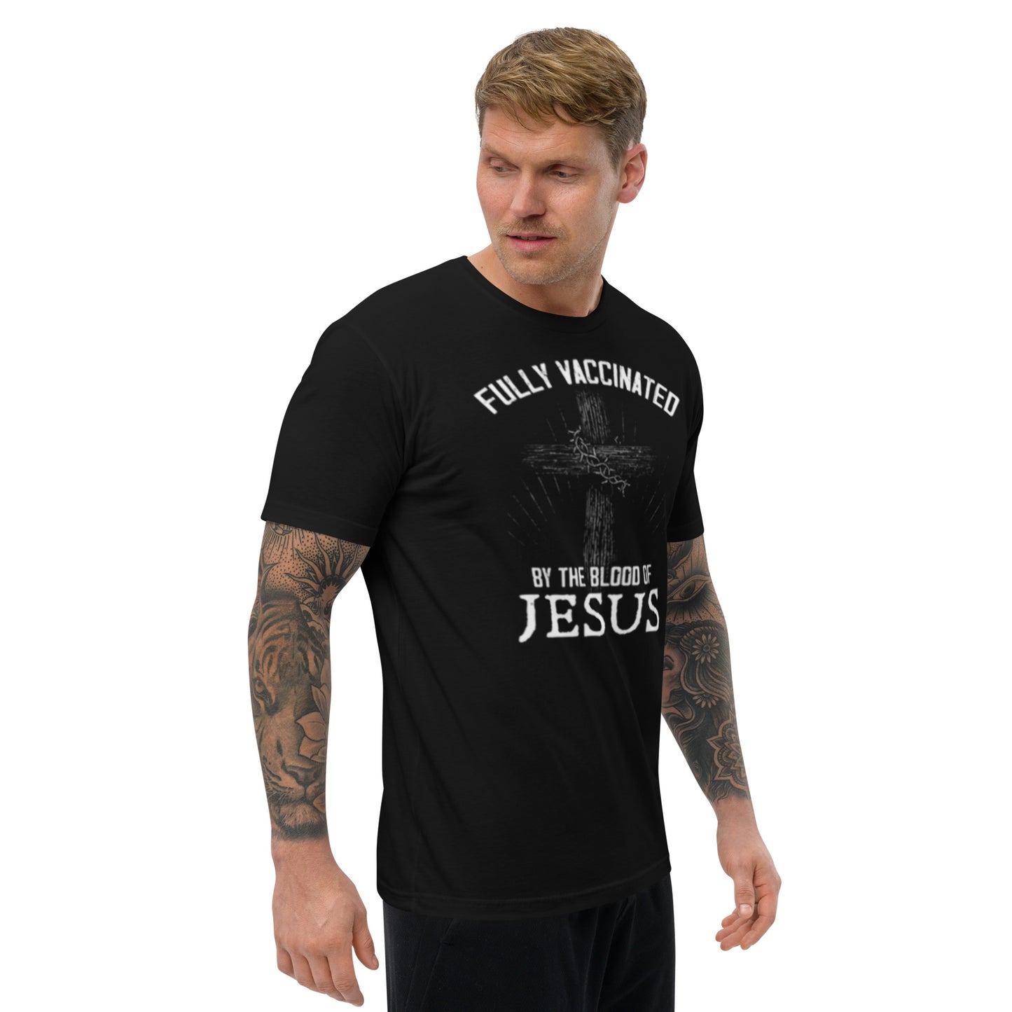 Fully Vaccinated by the Blood of God Short Sleeve T-shirt