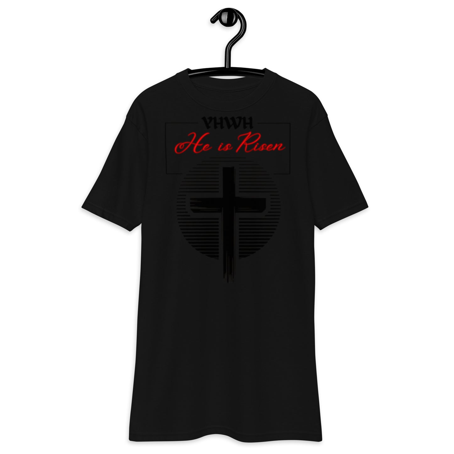 He  is Risen Men’s premium heavyweight tee