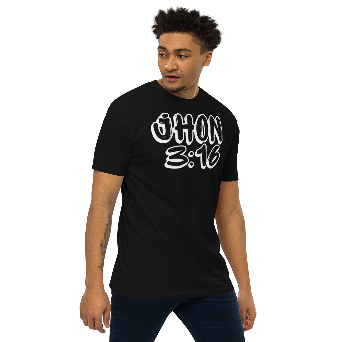 Jhon 3:16 Men’s premium heavyweight tee