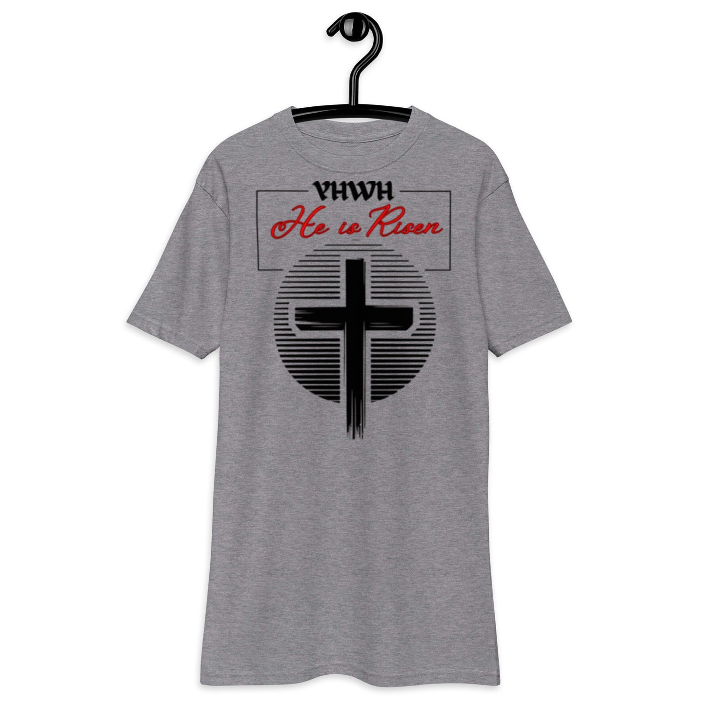 He  is Risen Men’s premium heavyweight tee