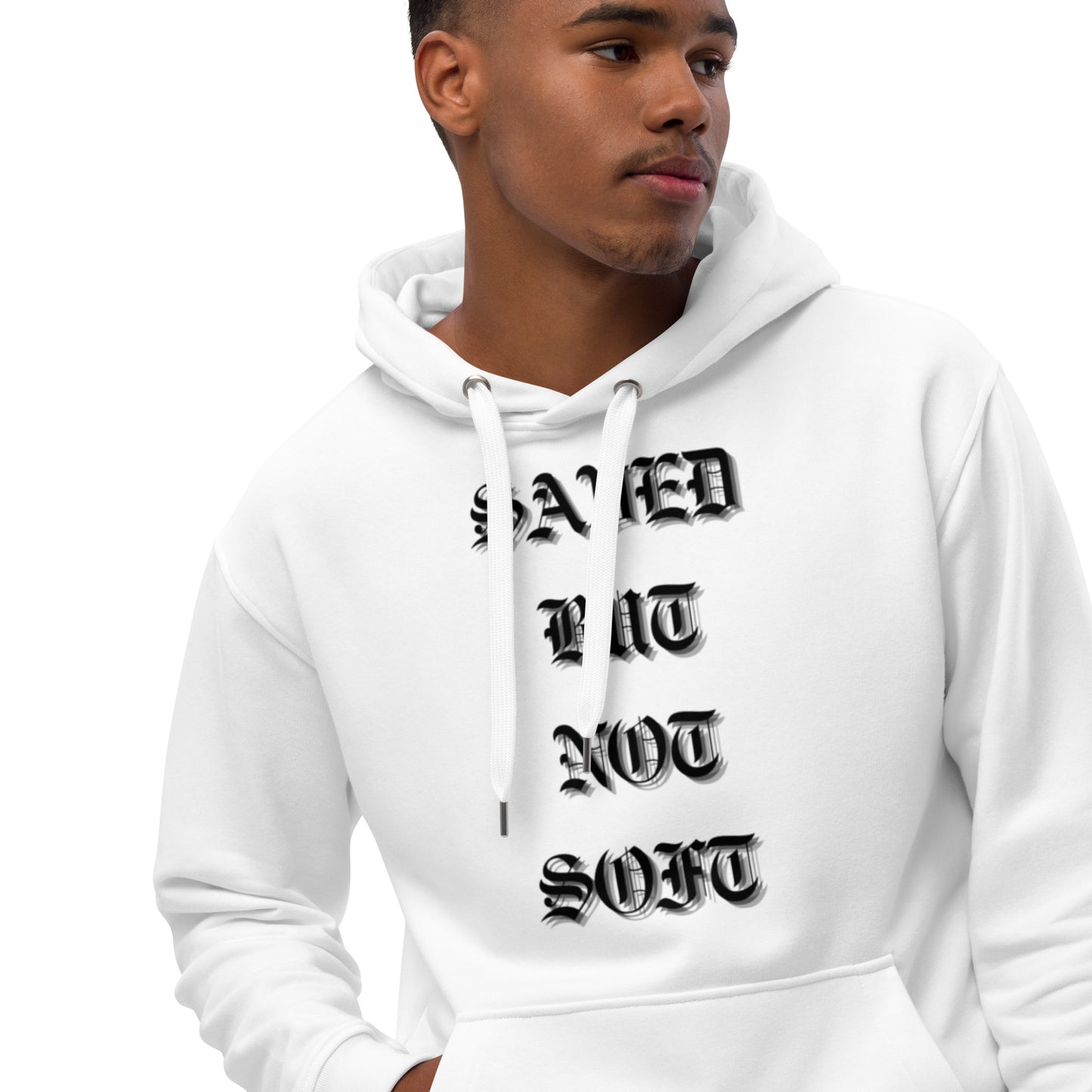 Saved but not Soft Premium eco hoodie