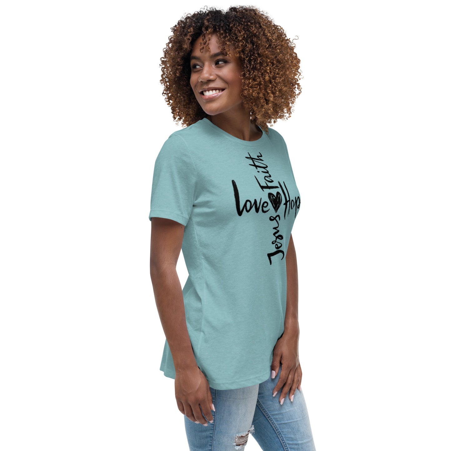 Jesus Faith Love Hope Women's Relaxed T-Shirt