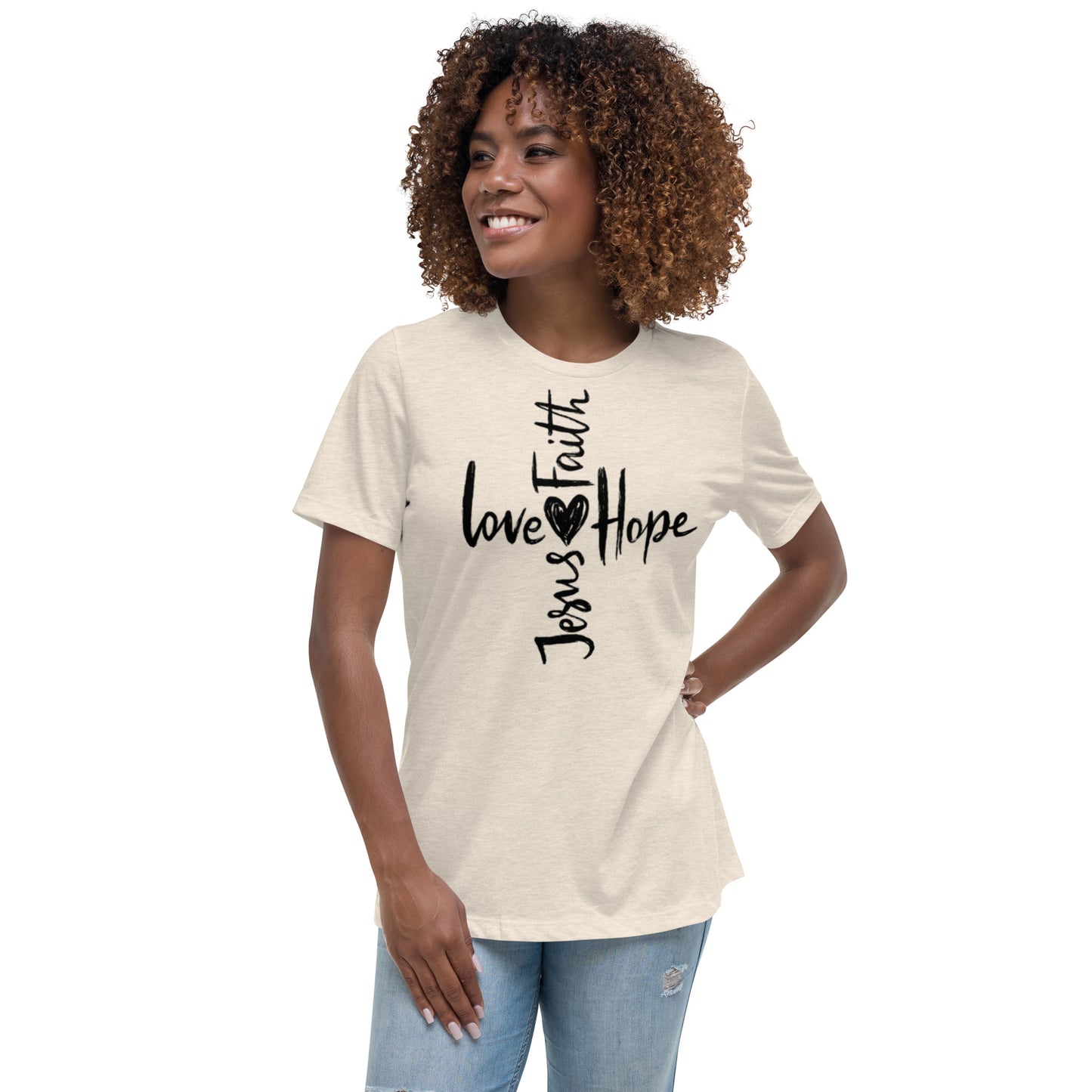 Jesus Faith Love Hope Women's Relaxed T-Shirt