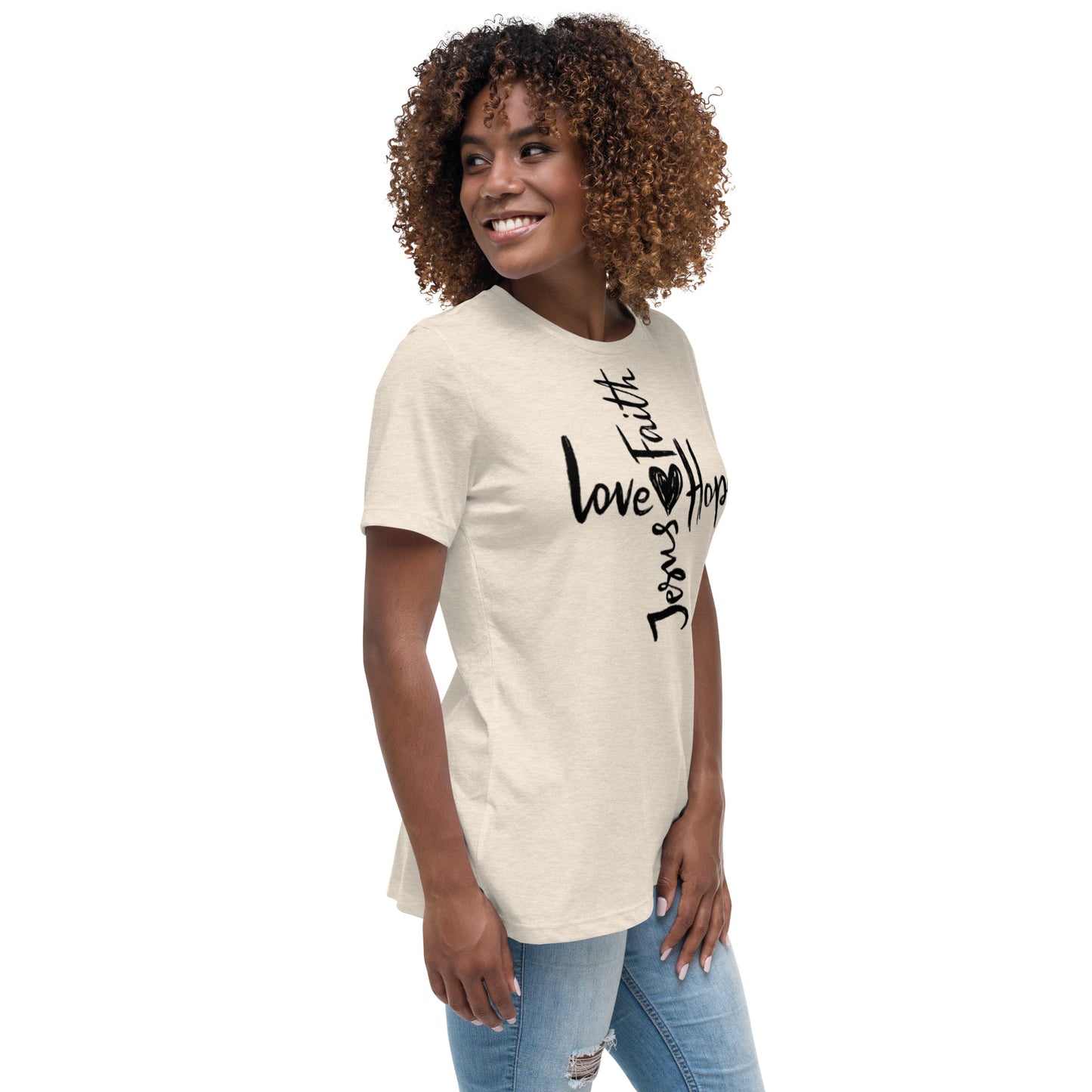 Jesus Faith Love Hope Women's Relaxed T-Shirt