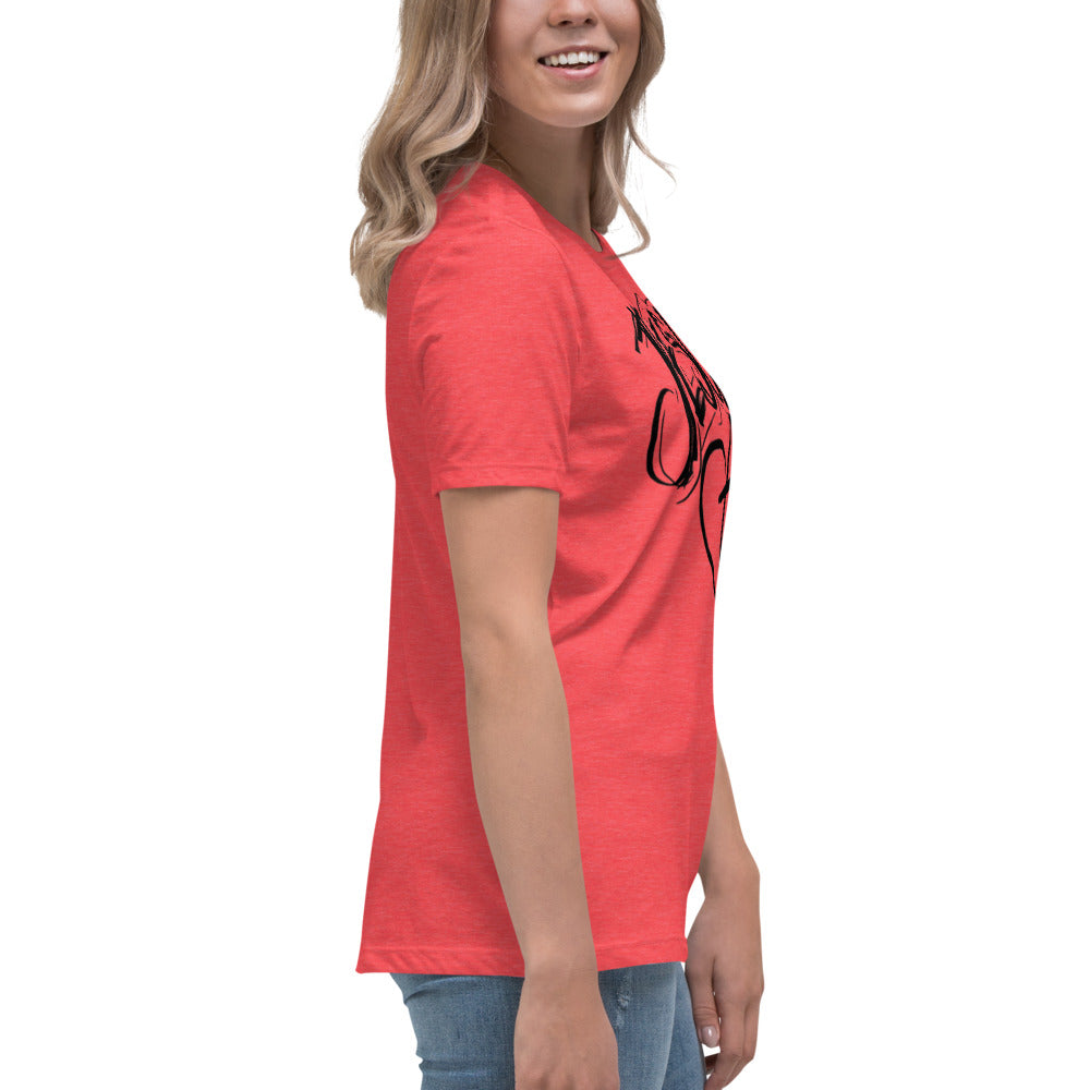 Jesus Heart Cross Women's Relaxed T-Shirt