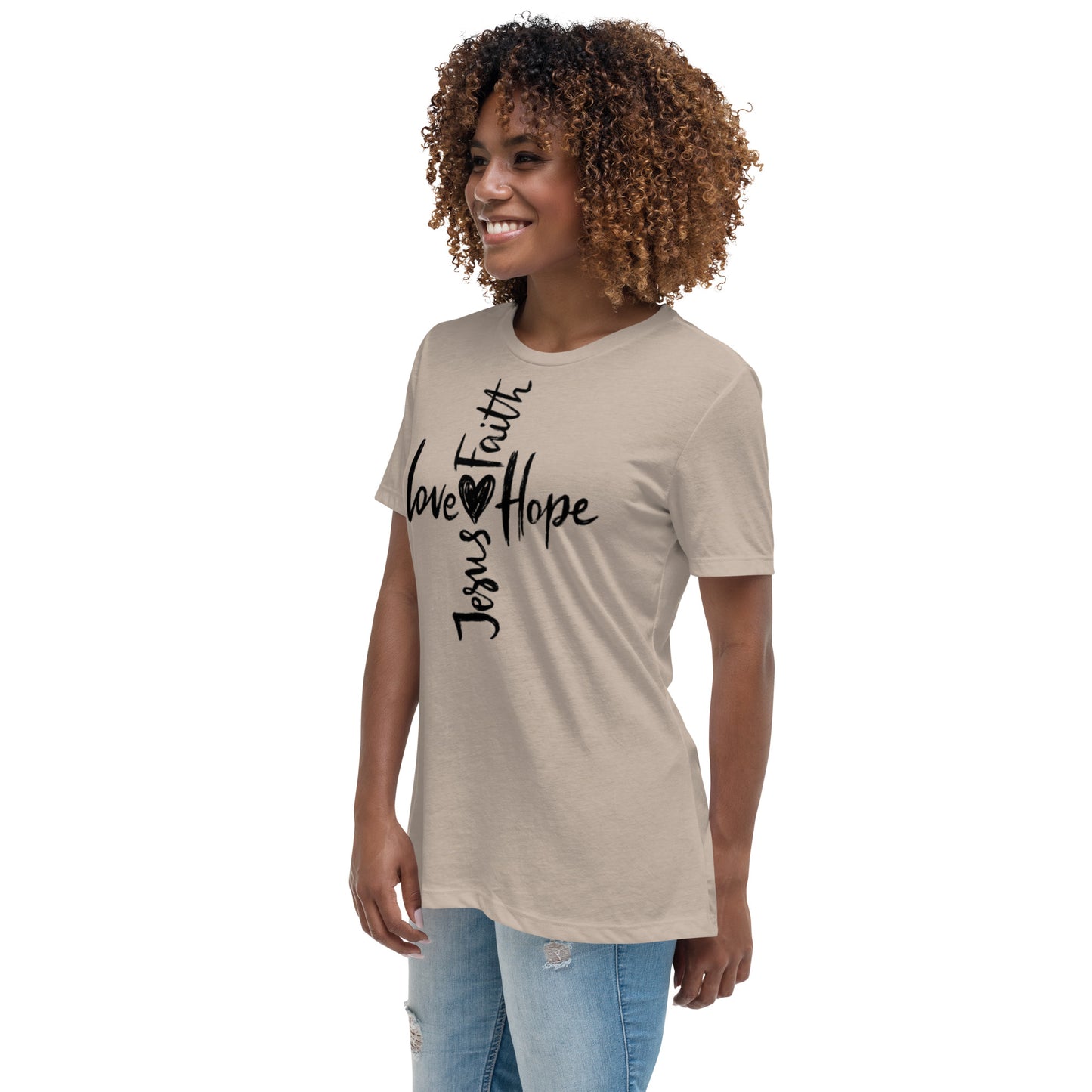 Jesus Faith Love Hope Women's Relaxed T-Shirt