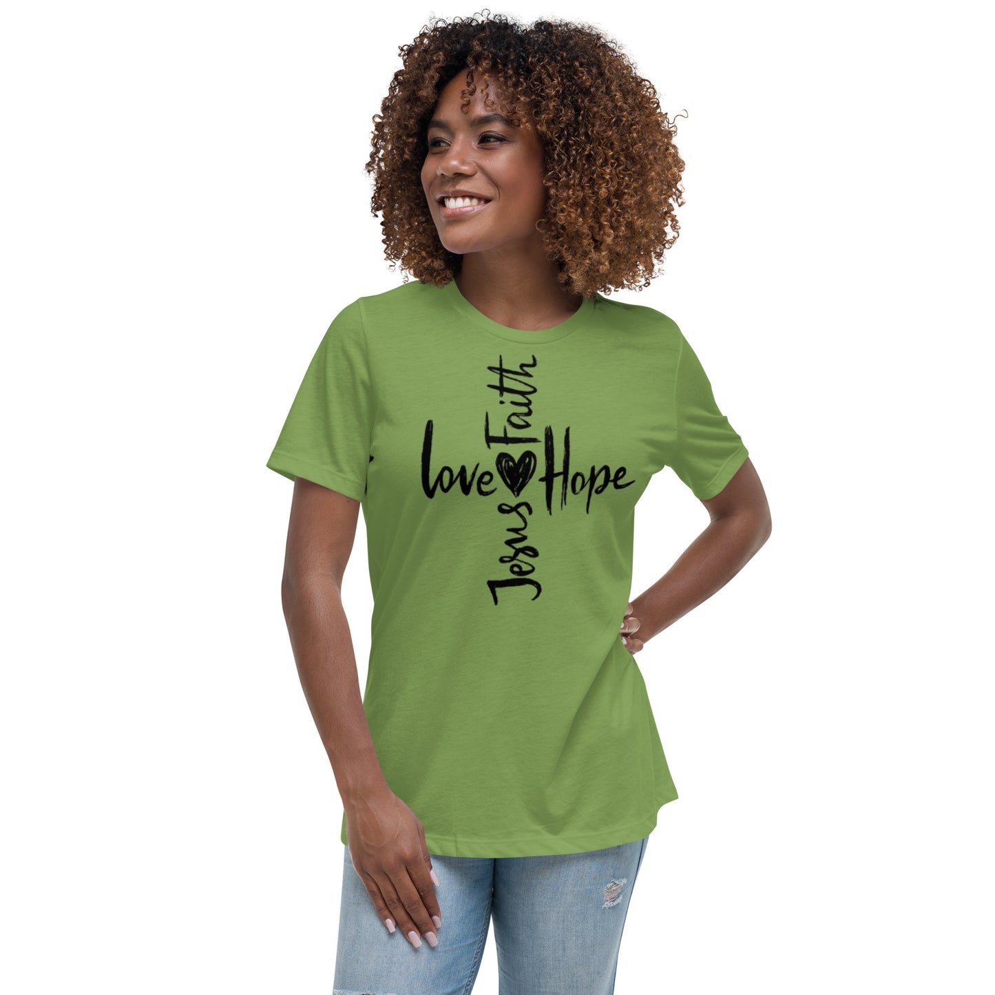 Jesus Faith Love Hope Women's Relaxed T-Shirt