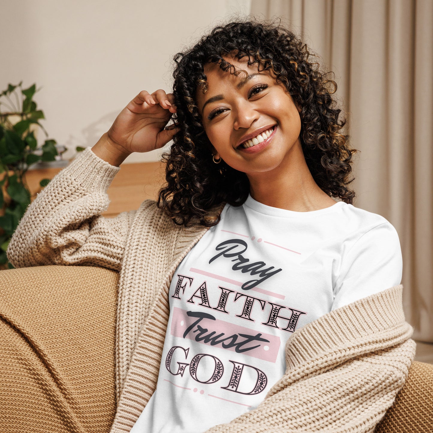 Pray Faith Trust God Women's Relaxed T-Shirt