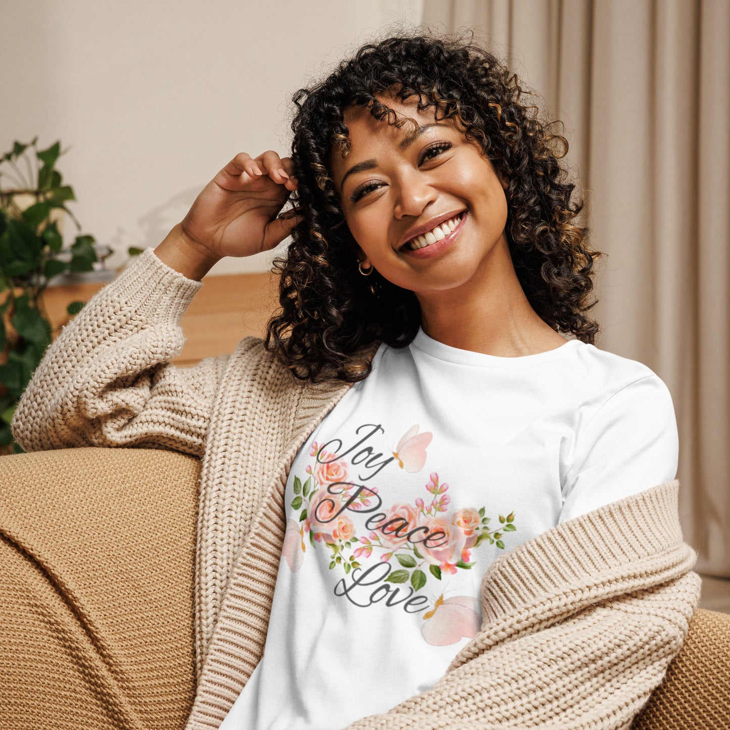 Joy Peace Love Women's Relaxed T-Shirt