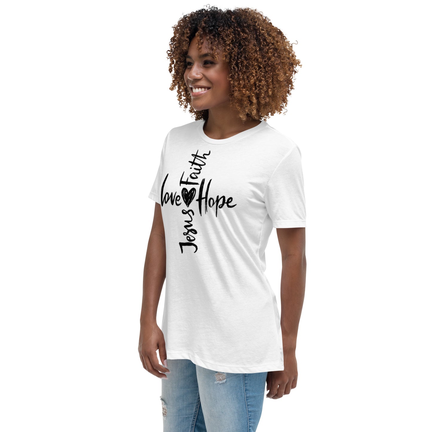 Jesus Faith Love Hope Women's Relaxed T-Shirt